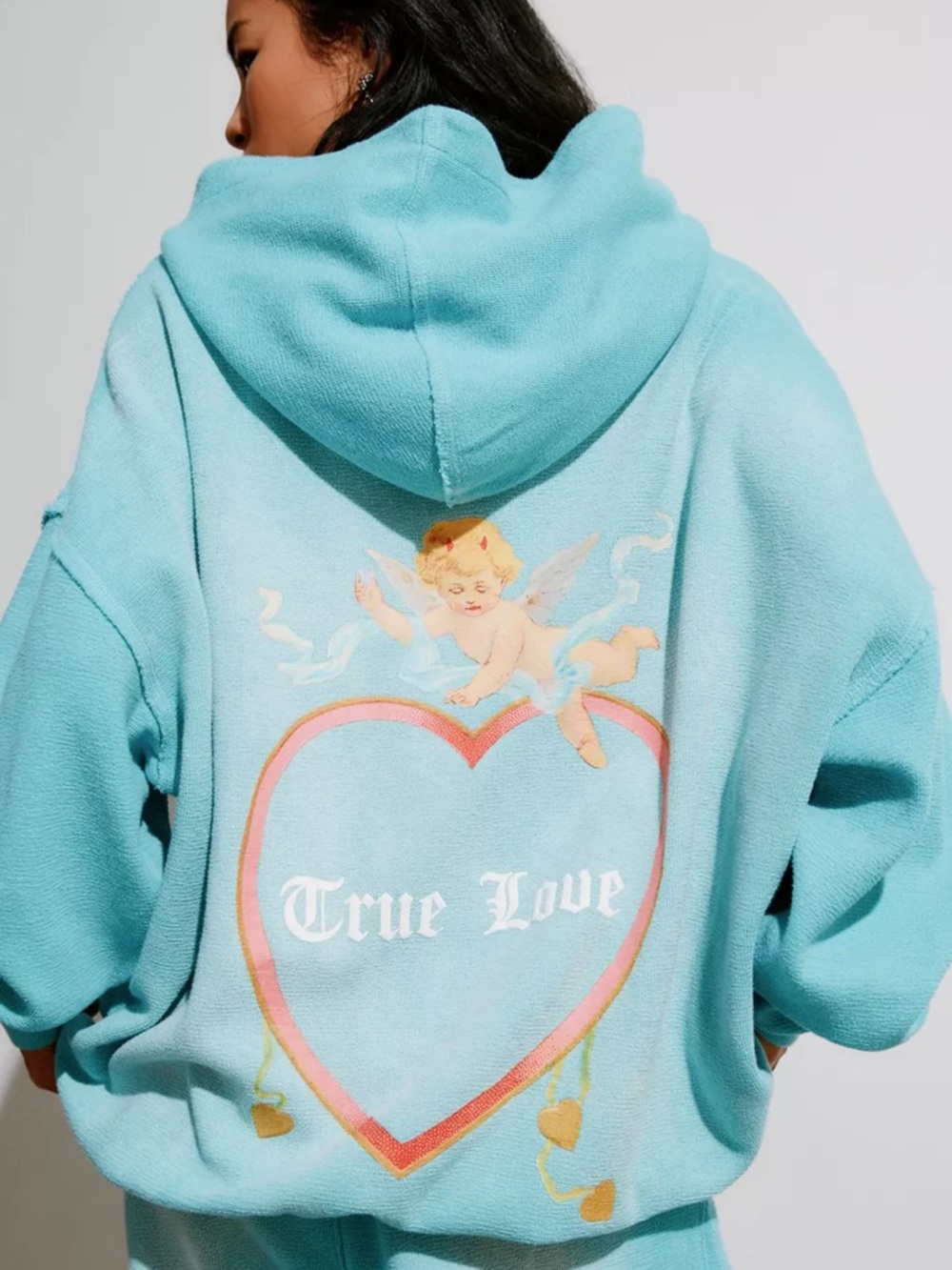 Boys Lie Head Over Heels True Love 100% Cotton Oversized Hoodie